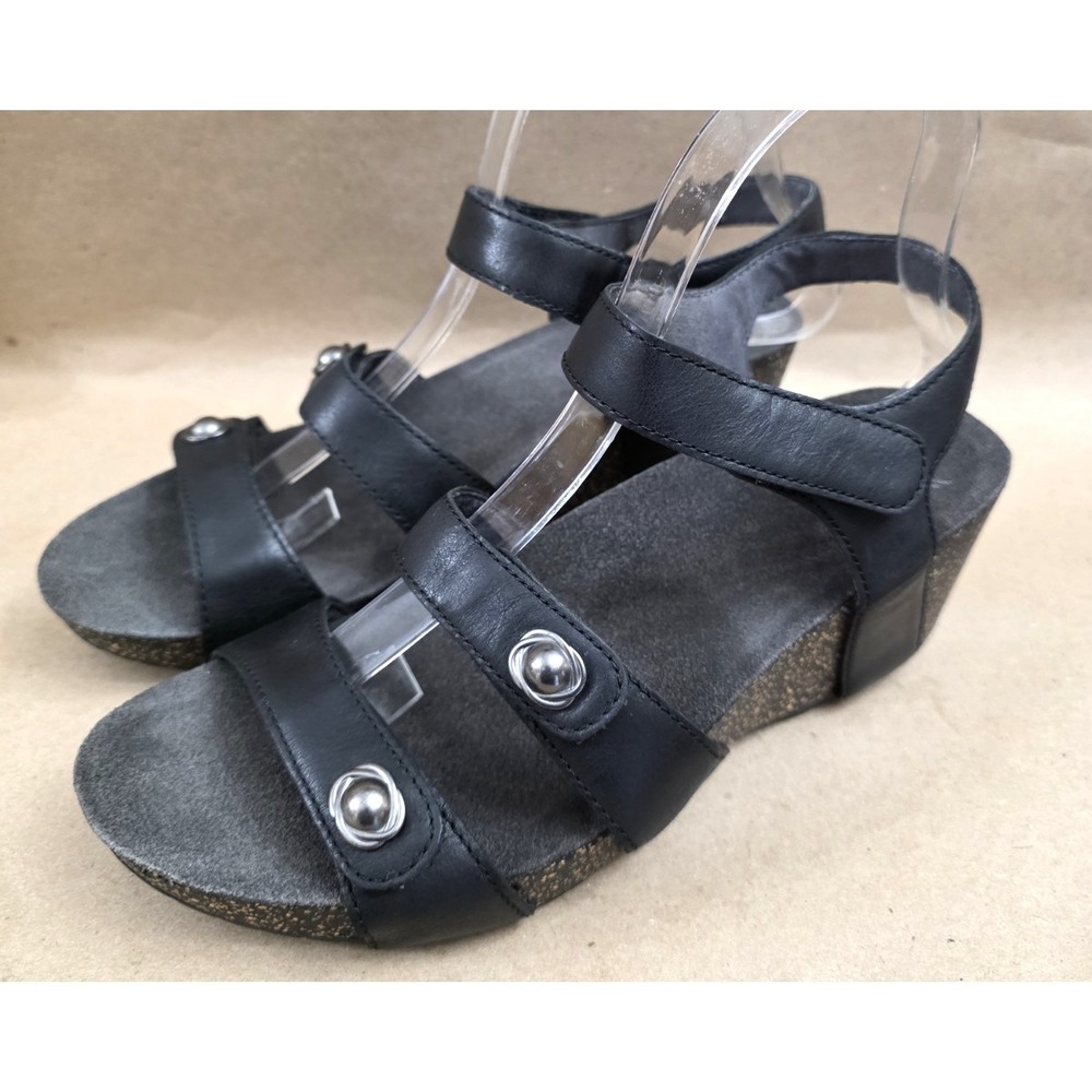 Dansko (Sz 39 US 9) Savannah Women's Sandals Black Waxy Burnished